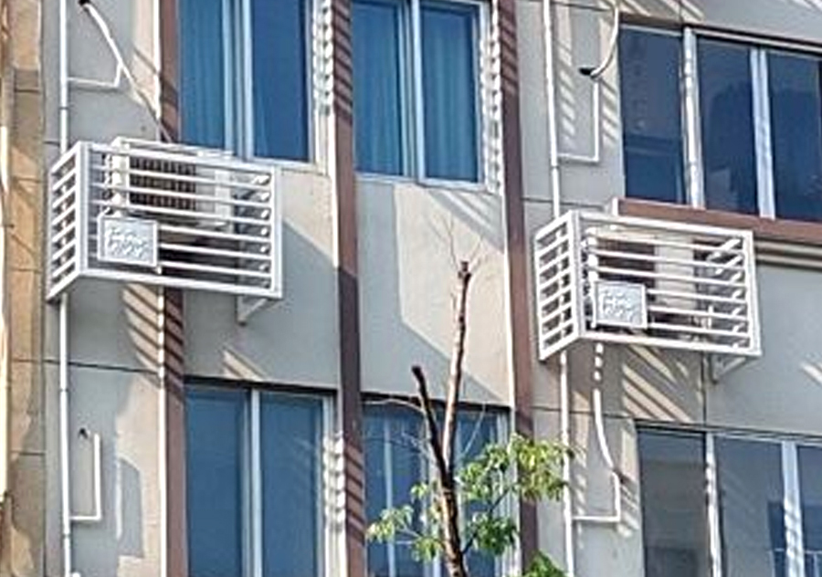 Funda protectora antipolvo para exteriores con aire acondicionado de ventana