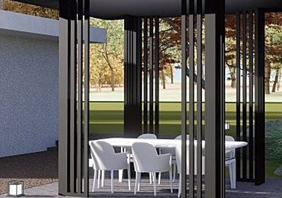 Moderno mirador de exterior de aluminio duradero para jardín