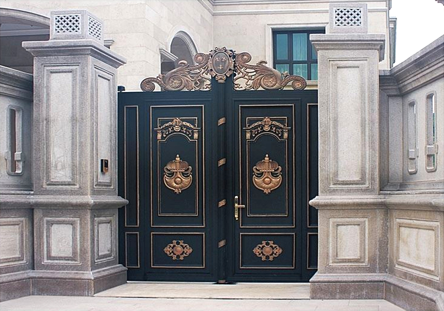 Puerta de jardín de aluminio para exteriores de alta resistencia