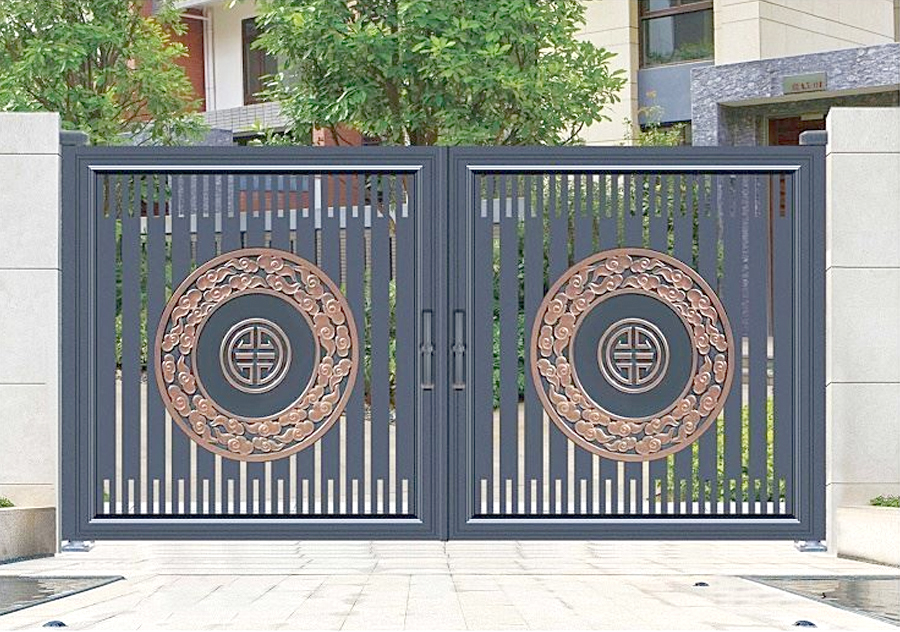 Puerta de diseño paisajístico de patio de aluminio