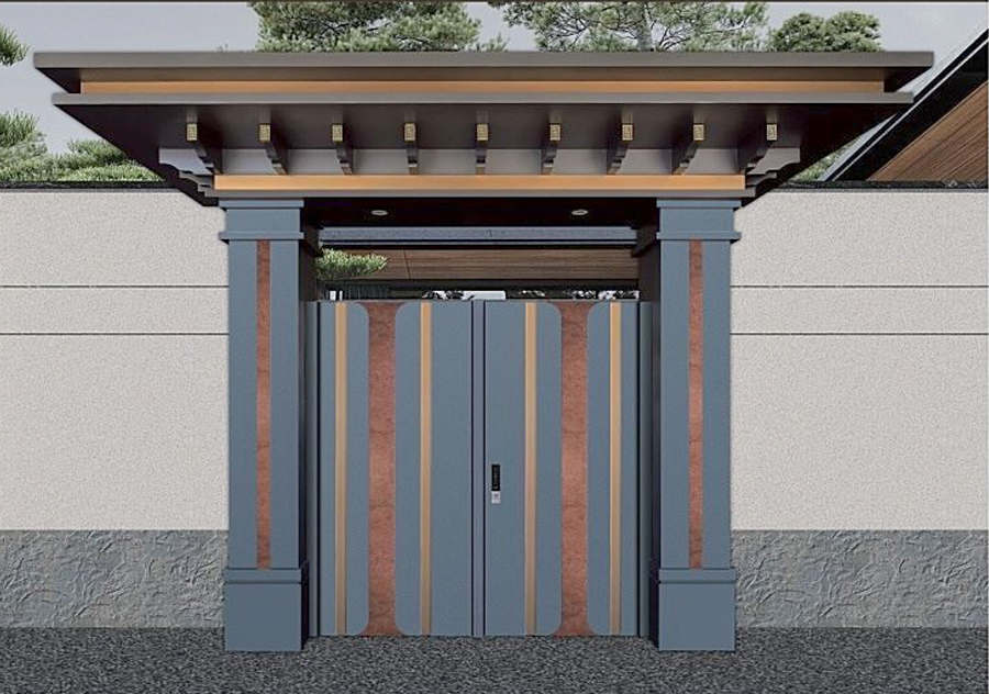 Puerta de jardín de aluminio pequeña y moderna