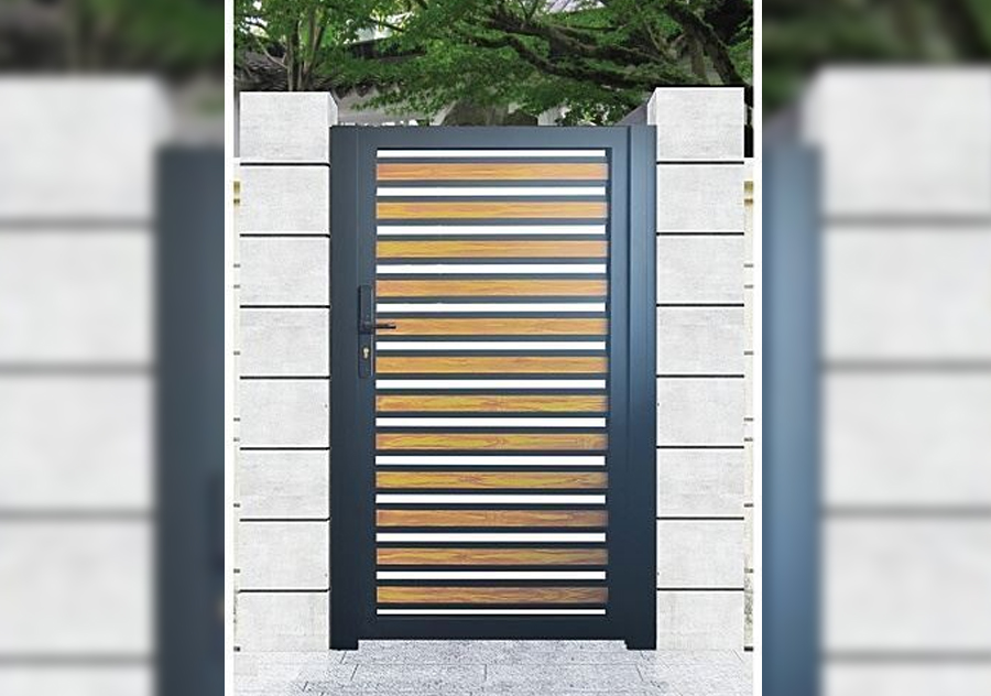 Puerta de privacidad del patio de aluminio moderno