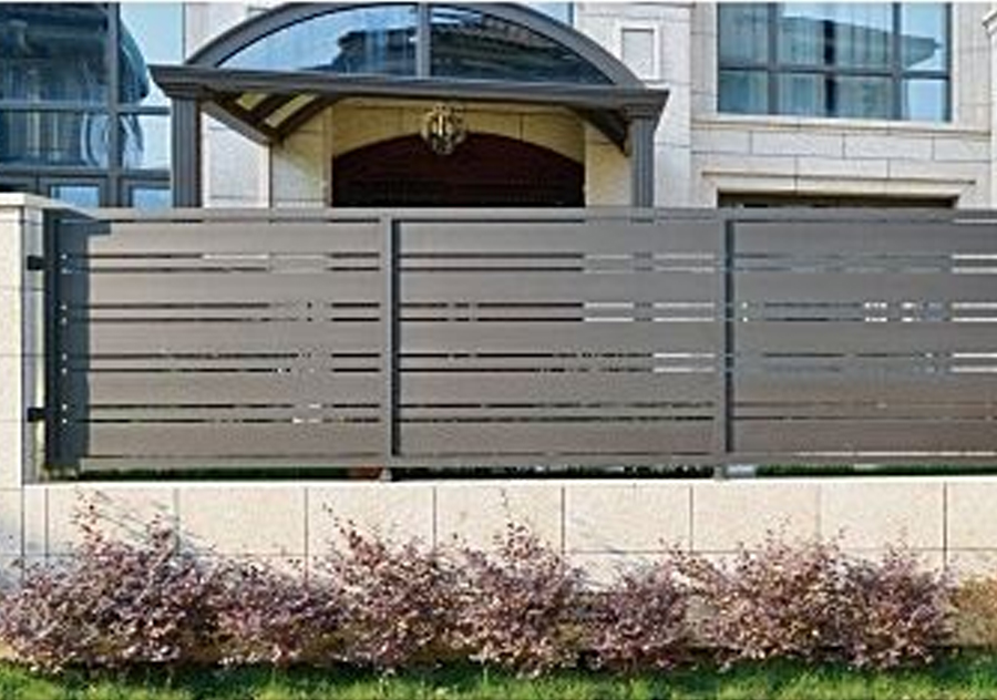 Paneles de vallas de listones horizontales de aluminio modernos