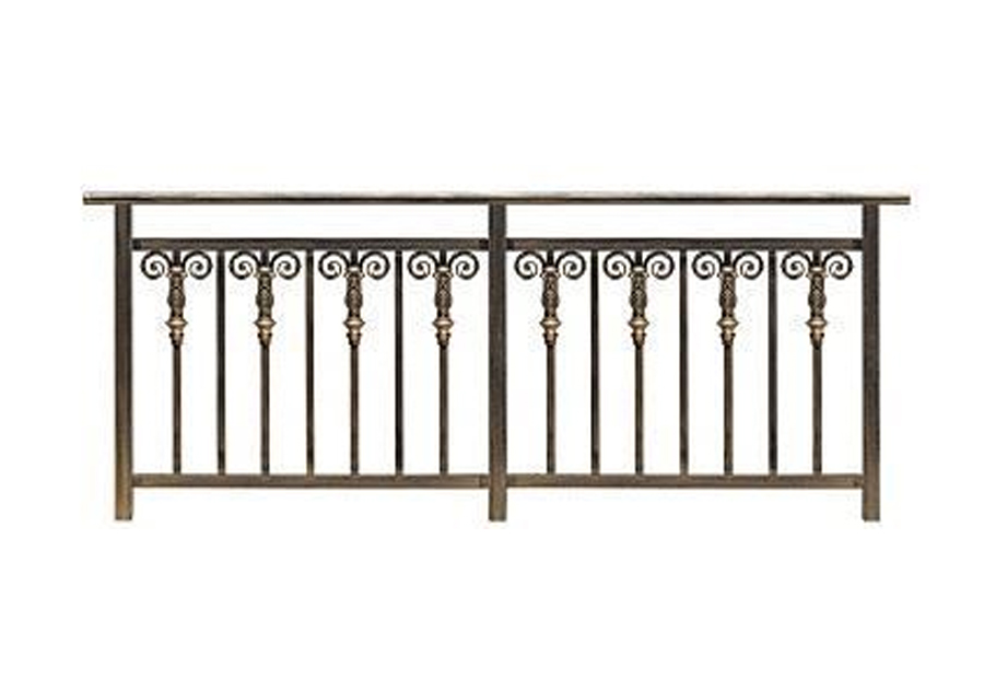 Elegante valla de balcón con barra vertical