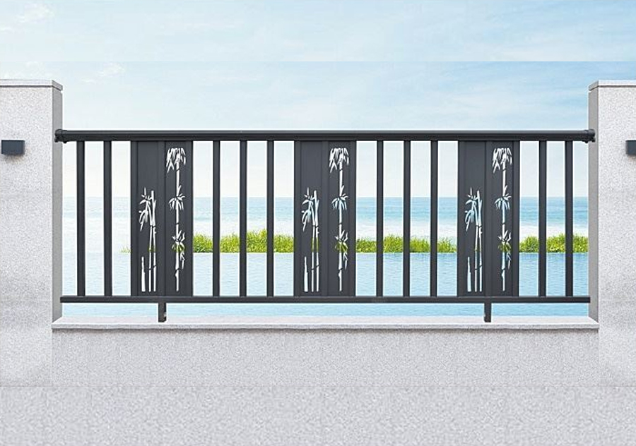 Barandilla con estampado de bambú de aleación de aluminio